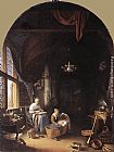 Gerrit Dou Young Mother painting
